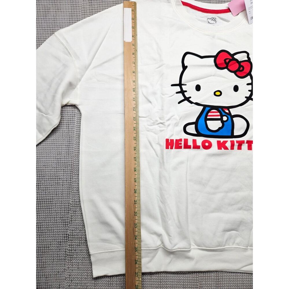 Hello Kitty by Sanrio Women's Cozy Graphic Sweatshirt Plus Size 2X White - Picture 4 of 9